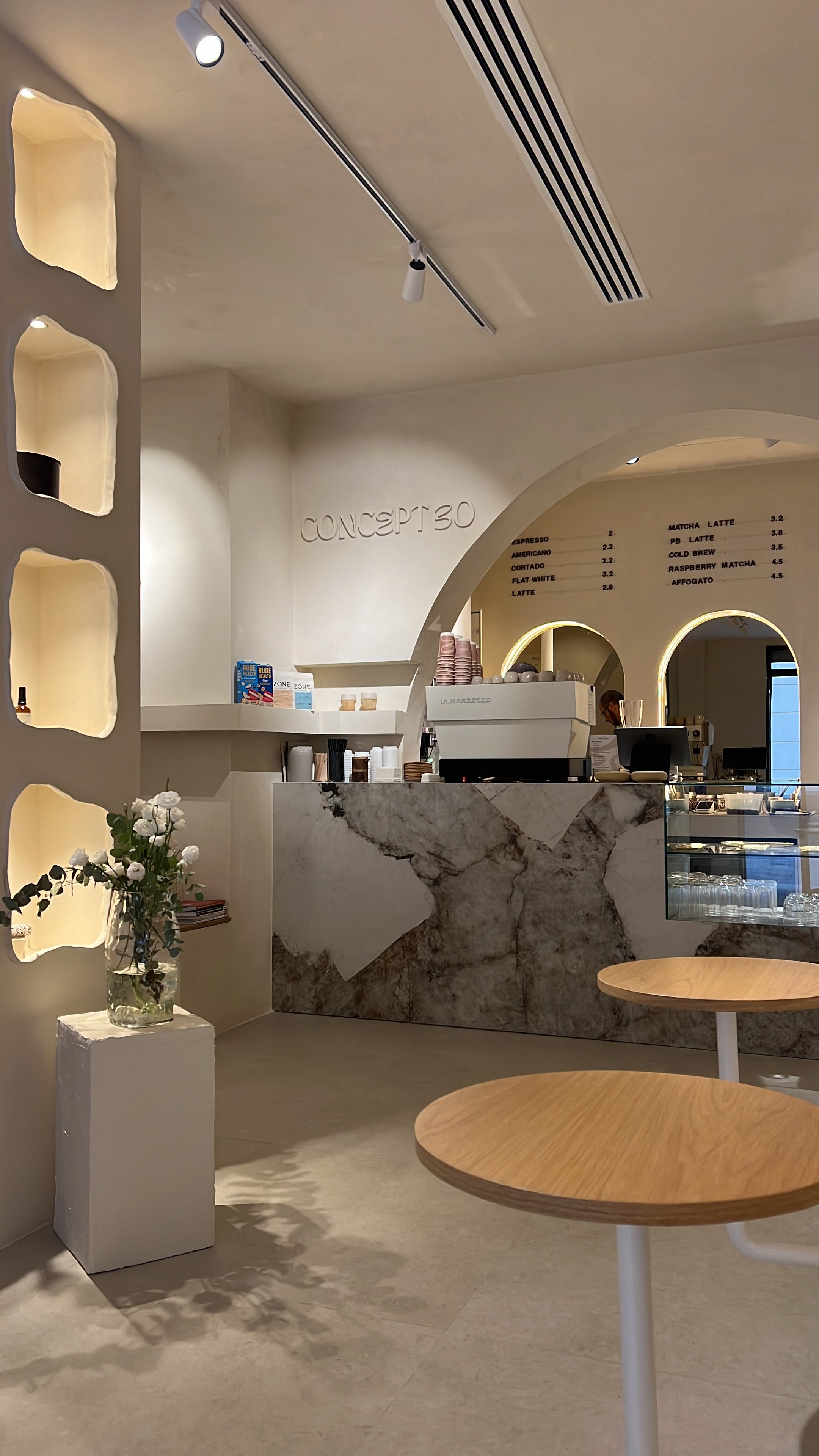 Concept30 wellness Cafe location in malaga centre